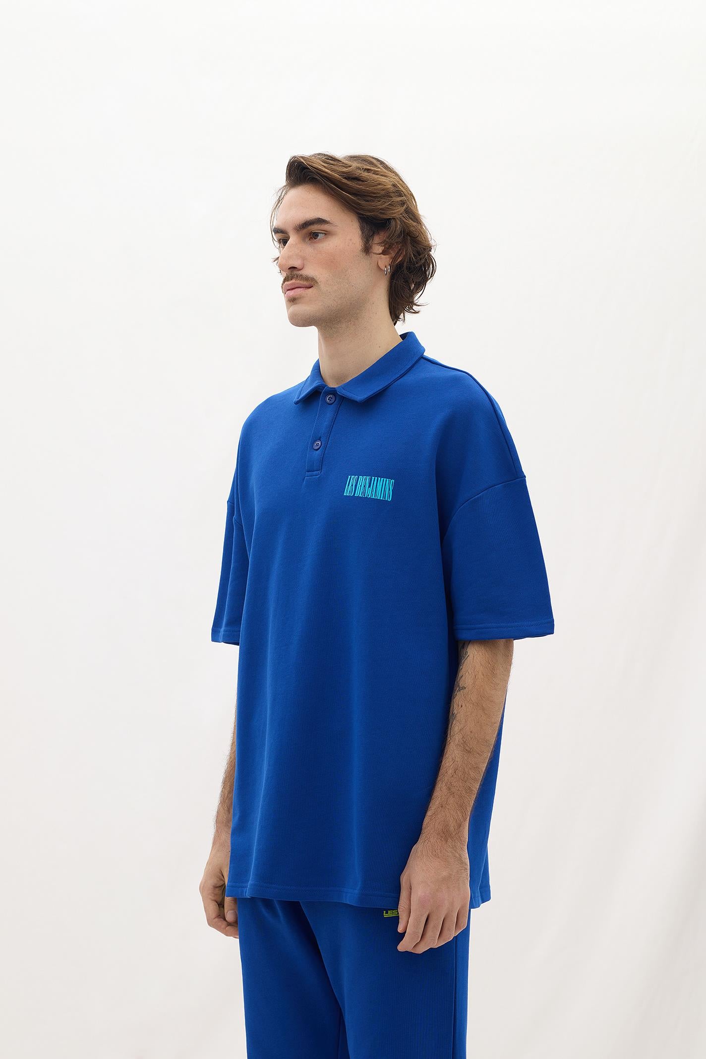 Regular Fit Mavi Renkli Erkek Polo Tişört - POLO TEE 002 – LES