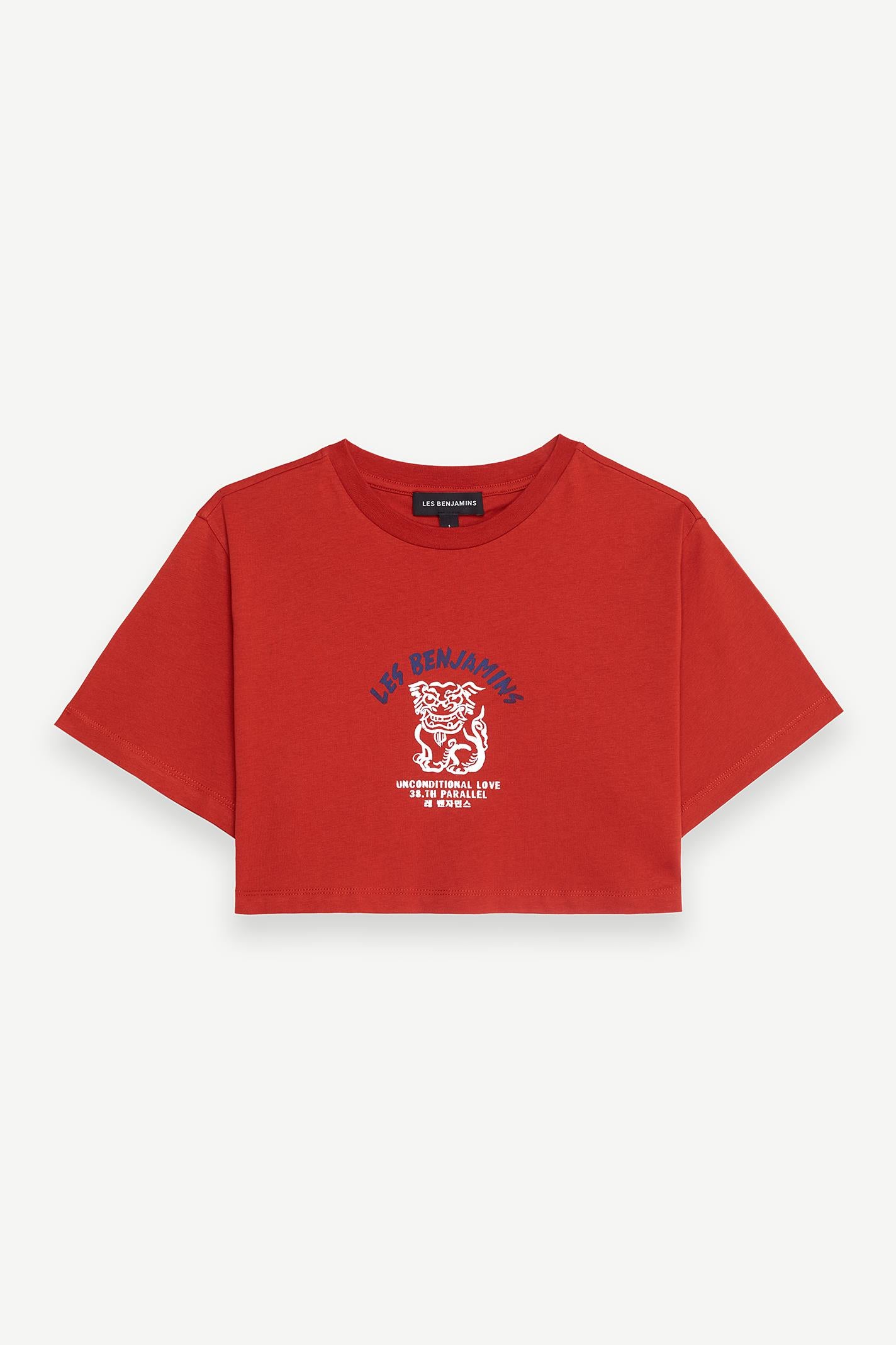 Crop Fit Bordo Renkli Kadın Tişört - CROP TEE 017 – LES BENJAMINS