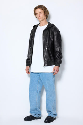 Les Benjamins - ZIP UP LEATHER JACKET