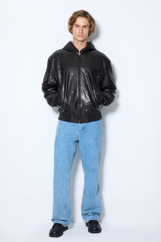 Les Benjamins - ZIP UP LEATHER JACKET
