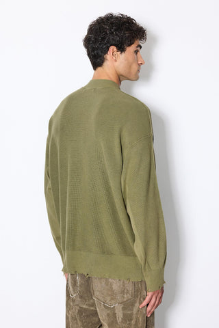 Les Benjamins - PRINTED HALF KNIT SWEATER