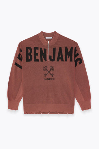 Les Benjamins - PRINTED HALF KNIT SWEATER