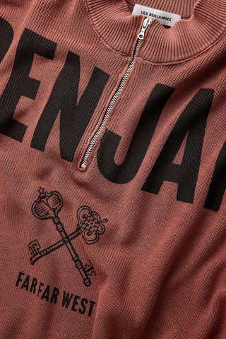 Les Benjamins - PRINTED HALF KNIT SWEATER