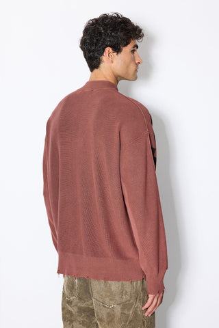 Les Benjamins - PRINTED HALF KNIT SWEATER