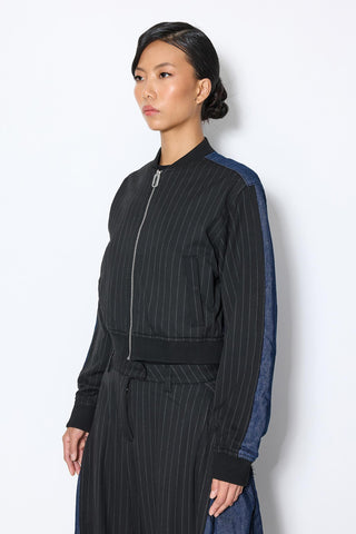 Les Benjamins - DENIM DETAILED BOMBER JACKET