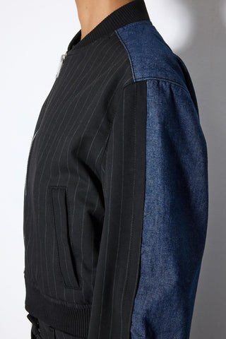 Les Benjamins - DENIM DETAILED BOMBER JACKET
