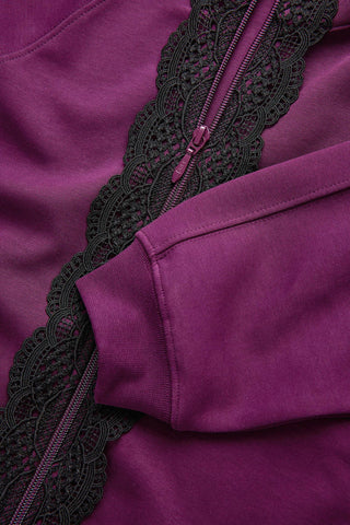 Les Benjamins - LACE DETAILED ZIP UP