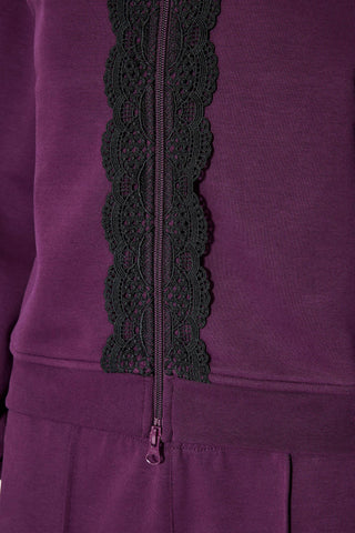 Les Benjamins - LACE DETAILED ZIP UP