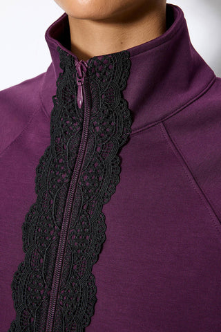 Les Benjamins - LACE DETAILED ZIP UP