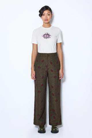 Les Benjamins - JACQUARD WIDE LEG PANTS