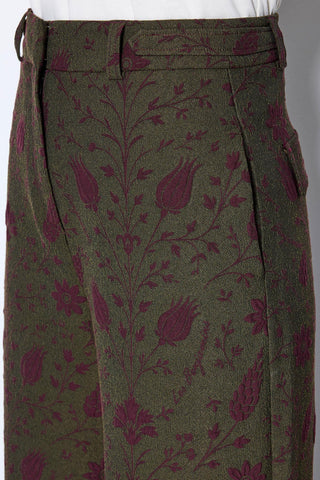 Les Benjamins - JACQUARD WIDE LEG PANTS