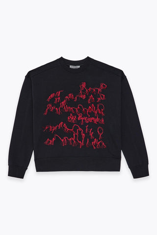 Les Benjamins - EMBROIDERY DETAILED SWEATSHIRT