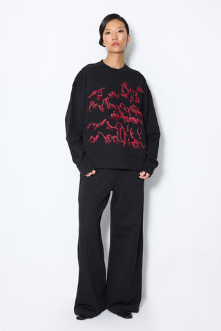 Les Benjamins - EMBROIDERY DETAILED SWEATSHIRT