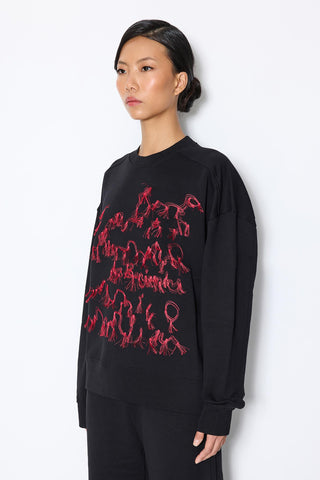 Les Benjamins - EMBROIDERY DETAILED SWEATSHIRT