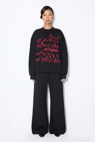 Les Benjamins - EMBROIDERY DETAILED SWEATSHIRT